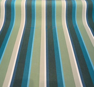 Sunbrella Beaming Lagoon Stripe Upholstery Outdoor 14118-0000 Fabric By the yard - Picture 1 of 5