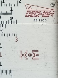 Vintage Keuffel & Esser Deci-Lon 10 Slide Rule with Leather Case, Instr. Manual