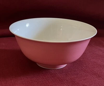 Cuenco esmaltado rosa porcelana maestro chino Jia hallazgo raro Foto 1 de 4