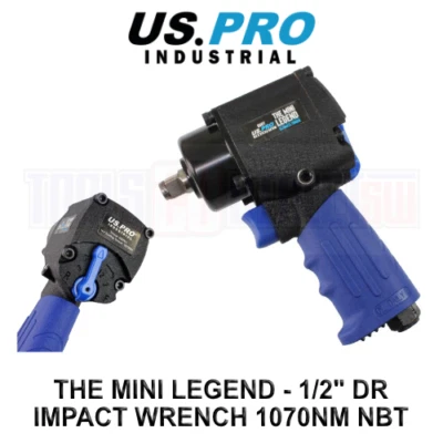 US PRO Industrial 1/2” Drive Mini Air Impact Gun 680 Nm or 1070 Nm NBT 8607 - Image 1 of 4