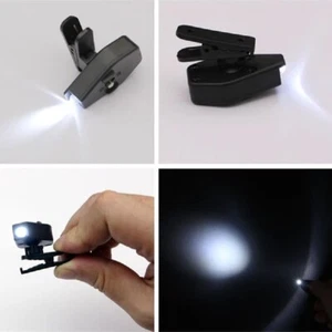 Cool LED Light Clip On Glasses Torch / Lamp Safety Li Reading J9K7 Glasses 9CV7 - Picture 1 of 9