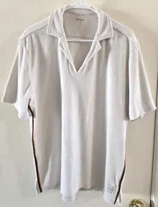 PAUL SMITH Frottee Poloshirt Herren M Baumwolle Polyester hellbraun - Bild 1 von 12