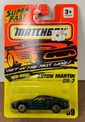 Matchbox 1993 New Model Aston Martin DB-7 #59 Super Fast Green NIB - Image 1 of 2