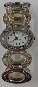 Vintage Ladies Wristwatch Engraved Trust Faith Happiness. Unbranded. Untested - Picture 1 of 12
