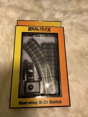 O-31, MTH Rail King RealTrax Operating Left Hand Switch # 40-1005 L - Image 1 of 4