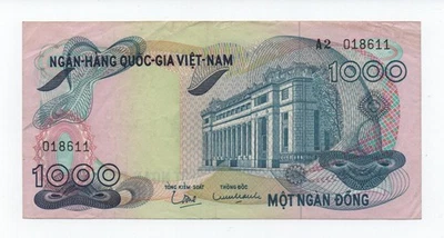 VIETNAM SOUTH 1000 DONG 1971 PICK 29 LOOK SCANS - Image 1 of 2