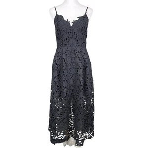 ASTR The Label M Guipure Lace A-Line Midi Dress Partially Lined Adj Straps - Picture 1 of 19