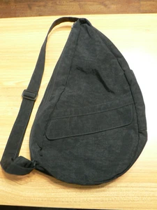 *BOLSO BANDOLERA AMERIBAG ESPALDA SALUDABLE NEGRO NYLON-UNISEX-GRANDE-USADO DE COLECCIÓN - Imagen 1 de 23