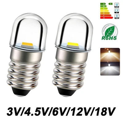 LED P13.5S PR2 DC 3V/4.5V/6V/12V/18V/24V Taschenlampe Birne ersetzen Warm/Weiß - Image 1 of 4