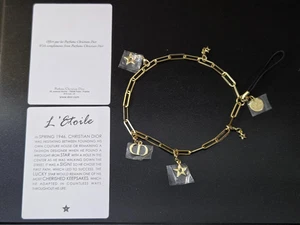 Christian Dior GWP goldfarben Büroklammer Stern Charms Armband neu in Box - Bild 1 von 8