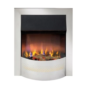 Dimplex Portree Chrome Optiflame Electric 3D Inset Fire 2kW Remote Control - Picture 1 of 7