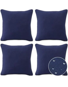 Outdoor wasserdichte Dekokissen mit Einlagen, 4er Set, 18 Zoll x 18 Zoll - marineblau - Bild 1 von 6