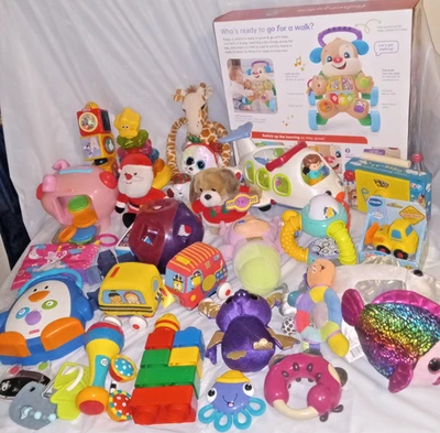 Baby toddler toys Lot Bundle Lot of 40+ new and used Sensory Activity toys - Image 1 of 4