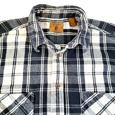 Vtg 90s St. John's Bay Heavy Plaid Flannel Shirt Men's XL Baggy Gorp Grunge - Image 1 of 4
