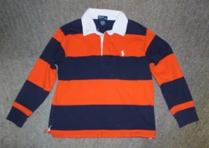 Polo by Ralph Lauren Boys Long Sleeve Rugby Shirt - Size S (8-10) - EUC - Picture 1 of 3