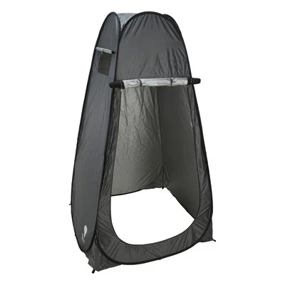 SPETEBO Pop Up Umkleide Zelt grau - 190 x 110 cm - Camping Toilette Strand Dusch Kabine