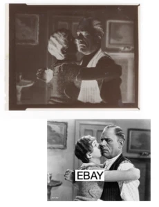 LON CHANEY SR. THE BIG CITY 1928 MOVIE TRANSPARENCY #1 4X5 FAMOUS MONSTERS FJA - Picture 1 of 1