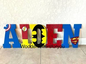 Hand Painted Superhero Letters - Picture 1 of 3