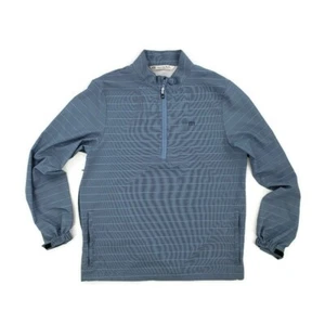 Travis Matthew Golf Pullover Uomo Taglia Media Camicia 1/4 Zip Manica Lunga Blu - Foto 1 di 12