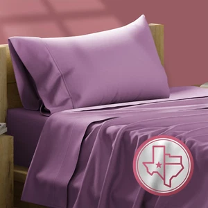 Luxury Egyptian Cotton Twin Sheet Set - 800 Thread Count 3 PC Plum Egyptian Cott - Picture 1 of 9