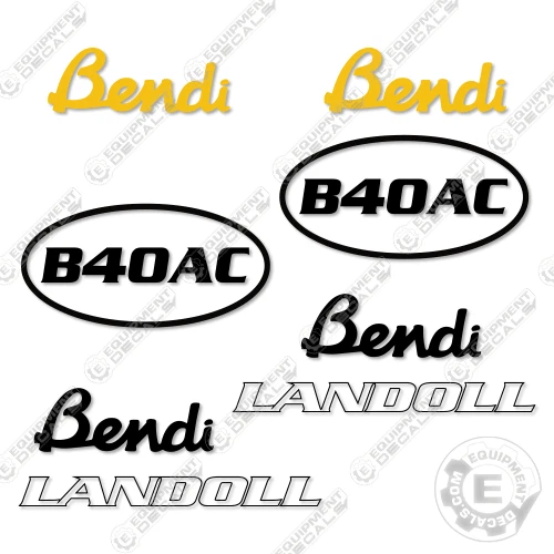 Kit de calcomanías para carretilla elevadora Landoll Bendi B40AC - ¡VINILO 3M AL AIRE LIBRE 7 AÑOS! Foto 1 de 1