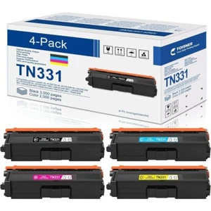TN331 TN-331 Toner Cartridges 4 Pack: Replacement for Brother TN33 - Picture 1 of 1