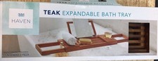 Haven  21" L X 9" W Teak Hardwood Bathtub Caddy