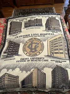 CRAWFORD LONG HOSPITAL Vintage Woven Blanket or Throw has 8 Historical Pictures - Picture 1 of 11