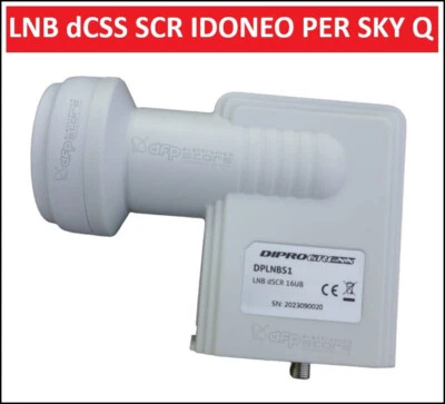 Convertitore Satellitare LNB Illuminatore Occhio Parabola 1 Uscita DCSS SCR Sky - Immagine 1 di 3