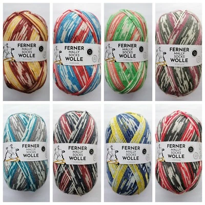 FERNER - MALLY SOCKS WOLLE - 150g - LL 450m - 4fädig - (€ 9,93/100g)