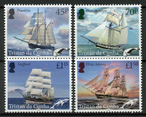 Tristan da Cunha Ships Stamps 2019 MNH Whaling & Sealing Boats Nautical 4v Set Cover