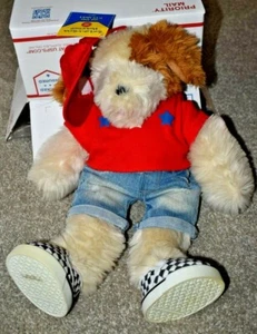 Build a Bear Plüschtier Hund groß Plüsch MIT Schuhen, Shirt, Hose, Hut - Bild 1 von 4