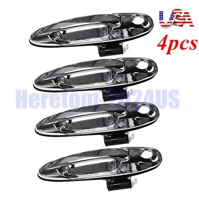 For Toyota Land Cruiser 100 Lexus LX470 Exterior Chrome Door Handle SET Outside - Image 1 of 4