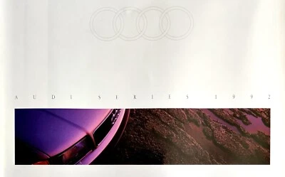 AUDI * Folleto desplegable original serie 1992 * EXCELENTE ESTADO * ENVÍO GRATUITO Foto 1 de 4