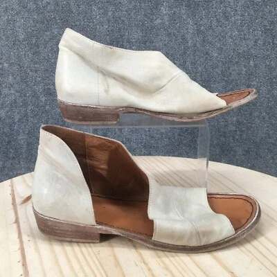 Босоножки женские Free People 41 Mont Blanc без шнуровки на плоской подошве комфортные бежевая кожа - Изображение 1 из 4