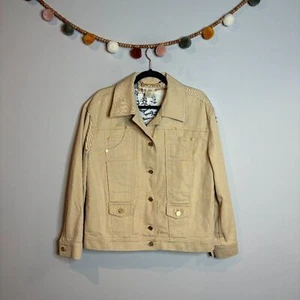 Escada Margaretha Ley hellbraun Denim Steppfutter Jacke - Bild 1 von 7