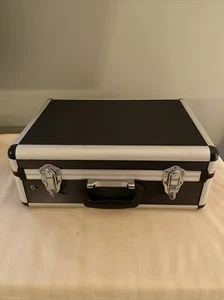 17 inch Aluminum Hard Case Briefcase Silver, Professional Carry Case, Ships Now! - Picture 1 of 9