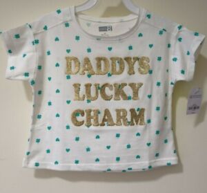 NWT Crazy 8 Daddy's Lucky Charm St. Patrick's Day Top Girl's Size 3T