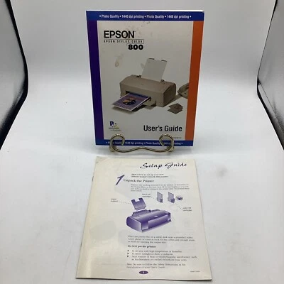 (2) 1997 Epson Stylus Color 800 Color Printer User And Set-Up Guides - Image 1 of 4