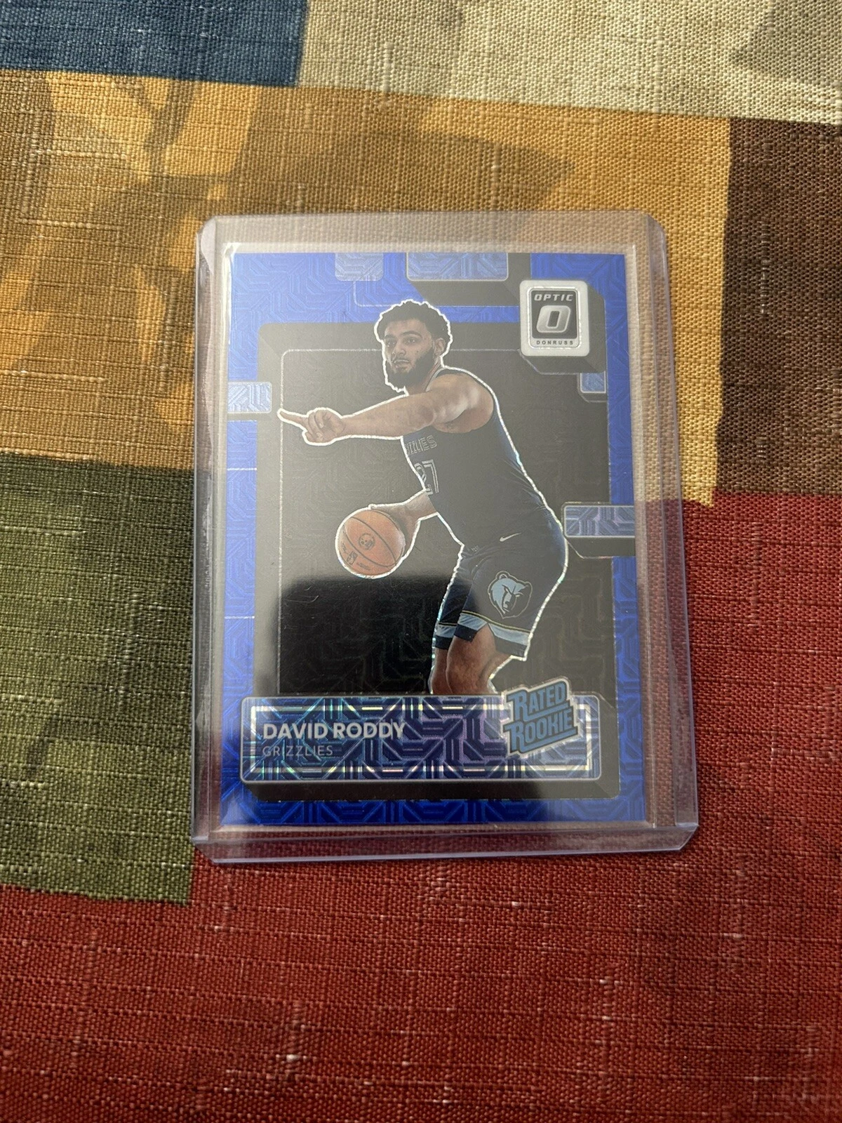 2022-23 Panini Donruss Optic Basketball David Roddy Blue Mojo /24 Rookie RC #225
