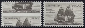 2040 - Huge Misperf Error / EFO "German Immigration" "Down the Middle" Mint NH - Picture 1 of 1