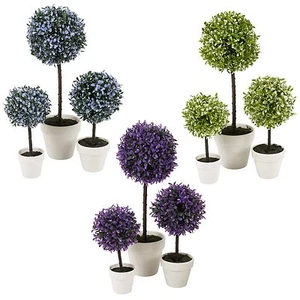 Decorative Artificial Outdoor Ball Plant Tree Pot Colour Small Medium Large - Picture 1 of 26