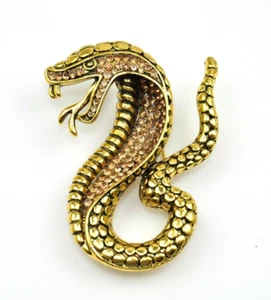 Large Cobra Brooch Snake Brooches pendant jewelry Fashion Women gift - Picture 1 of 5