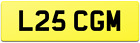 QUALITY OLD 2 DIGIT PRIVATE DVLA REG NUMBER PLATE ALL FEES PAID L25 CGM / CG CM