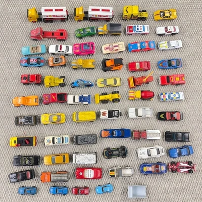 Vintage Hot Wheels Matchbox Lot Mixed Die Cast Cars 1:64 80s 90s Bundle of 61 - Image 1 of 4