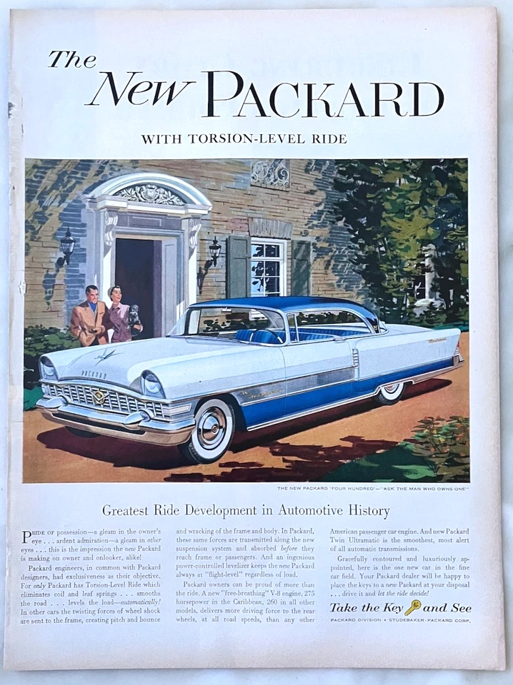 1955 magazine ad for Packard Four Hundred - with Torsion Level Ride - Image 1 of 1