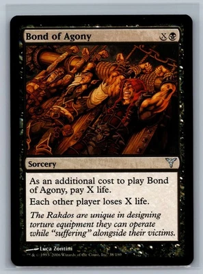 Magic The Gathering Dissension Bond of Agony #38/180 MTG TCG CCG - Image 1 of 2
