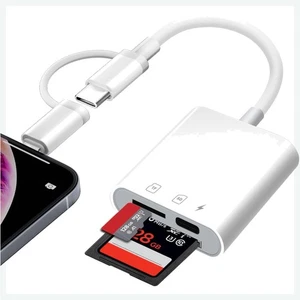SD Kartenleser iPhone & USB C 3-in-1 mit Lightning und Dual Slot - Bild 1 von 10