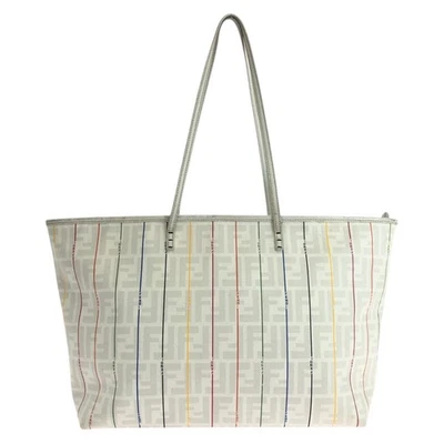 Bolso de Hombro FENDI Zucca 88H185 HQP Cuero Multicolor Blanco Foto 1 de 4