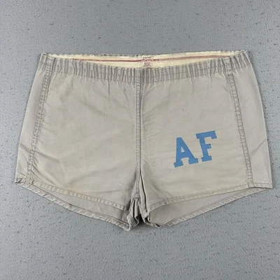 Vtg 50s 60s Champion Gym Pant Shorts Medium Gray USAF Air Force Running Man - Image 1 of 4